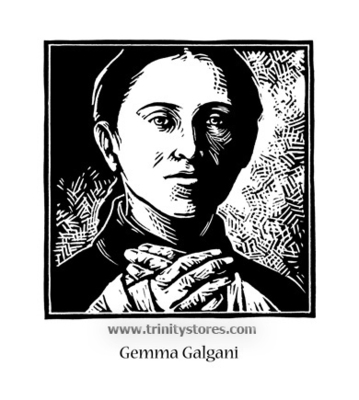 Apr 11 - St. Gemma Galgani artwork by Julie Lonneman. Happy Feast Day St. Gemma