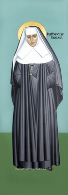 Mar 3 - St. Katharine Drexel - icon by Br. Robert Lentz, OFM