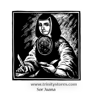 Apr 28 - Sor Juana Ines de la Cruz - artwork by Julie Lonneman. Happy Memorial Day Juana