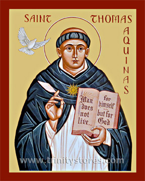 Jan 28 - St. Thomas Aquinas - icon by Joan Cole. 