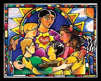 Mar 6 - All Are Welcome - artwork by Br. Mickey McGrath, OSFS.